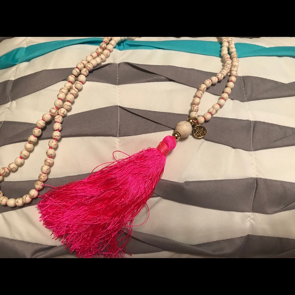 Lilly Pulitzer neon tassel necklace